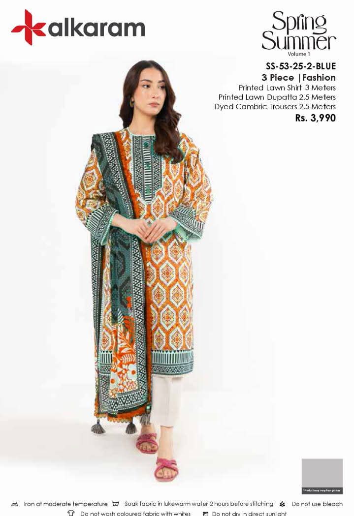 Alkaram Studio Spring Summer 3 Piece Lawn
